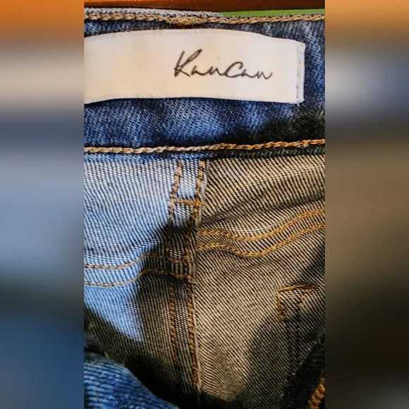 KanCan Blue Flare Wide Leg Jeans Retro Style Size 15/31 - Picture 4 of 5